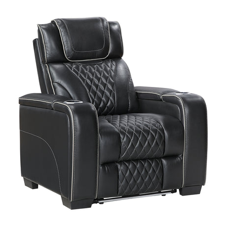 Apex Black Leather Power Reclining Living Room Set from Homelegance - Luna Furniture
