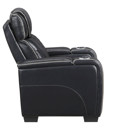 Apex Black Leather Power Reclining Living Room Set from Homelegance - Luna Furniture