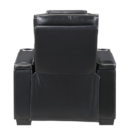 Apex Black Leather Power Reclining Living Room Set from Homelegance - Luna Furniture