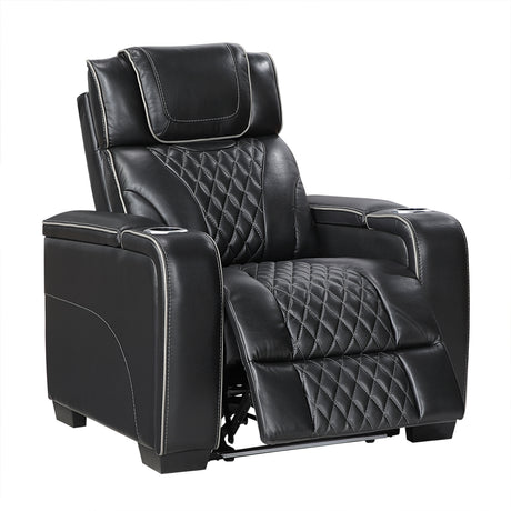 Apex Black Leather Power Reclining Living Room Set from Homelegance - Luna Furniture