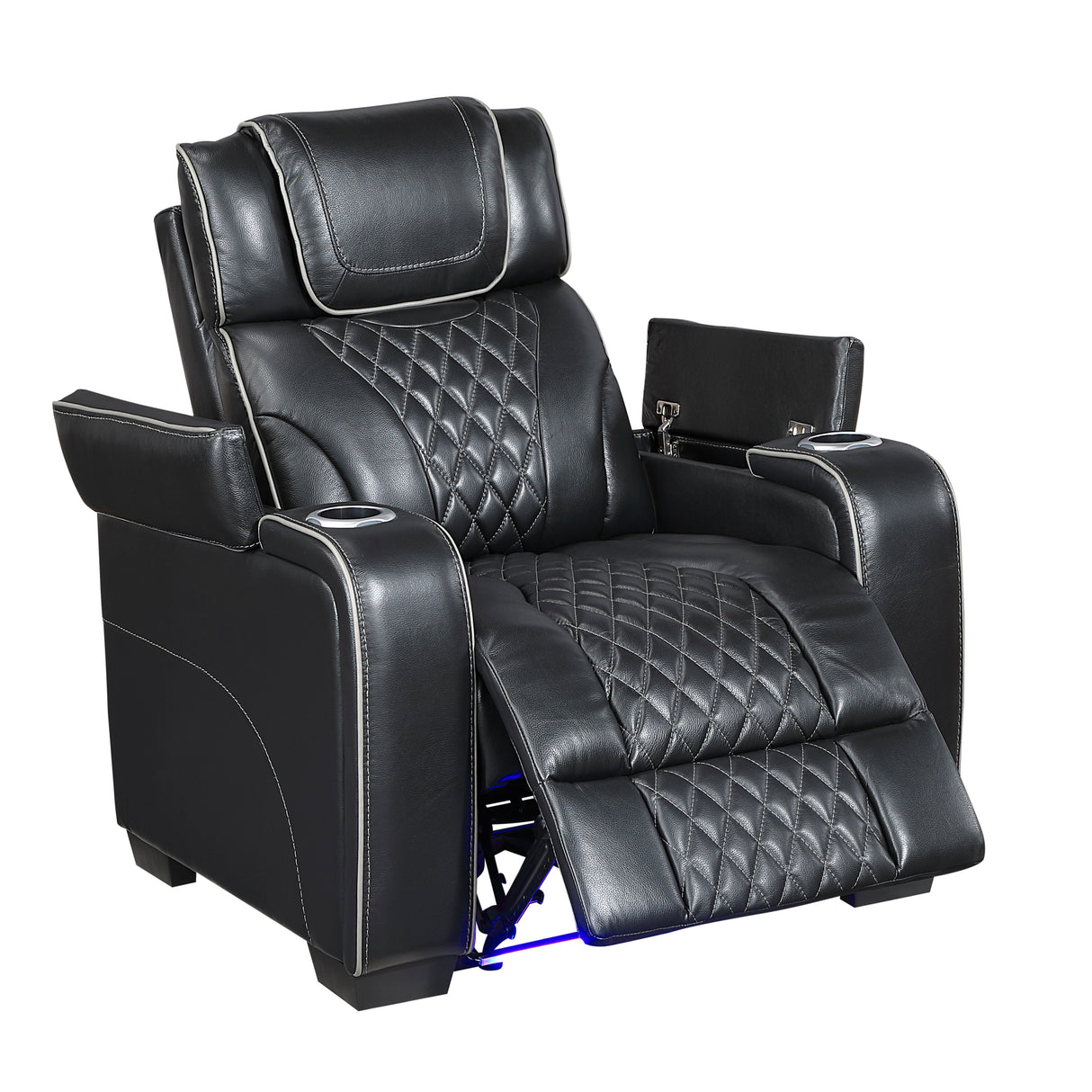 Apex Black Leather Power Reclining Living Room Set from Homelegance - Luna Furniture