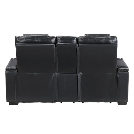 Apex Black Leather Power Reclining Living Room Set from Homelegance - Luna Furniture
