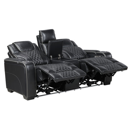 Apex Black Leather Power Reclining Living Room Set from Homelegance - Luna Furniture