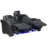 Apex Black Leather Power Reclining Sofa and Loveseat from Homelegance - Luna Furniture