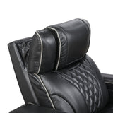 Apex Black Leather Power Reclining Sofa and Loveseat from Homelegance - Luna Furniture