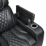 Apex Black Leather Power Reclining Sofa and Loveseat from Homelegance - Luna Furniture