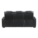Apex Black Leather Power Reclining Sofa and Loveseat from Homelegance - Luna Furniture