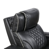 Apex Black Leather Power Double Reclining Loveseat from Homelegance - Luna Furniture