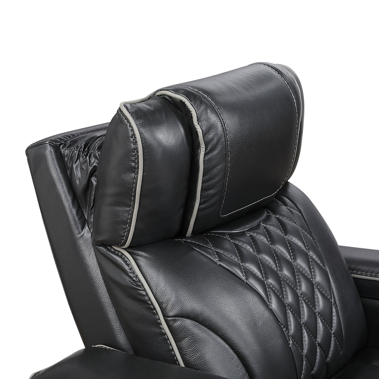 Apex Black Leather Power Double Reclining Sofa from Homelegance - Luna Furniture