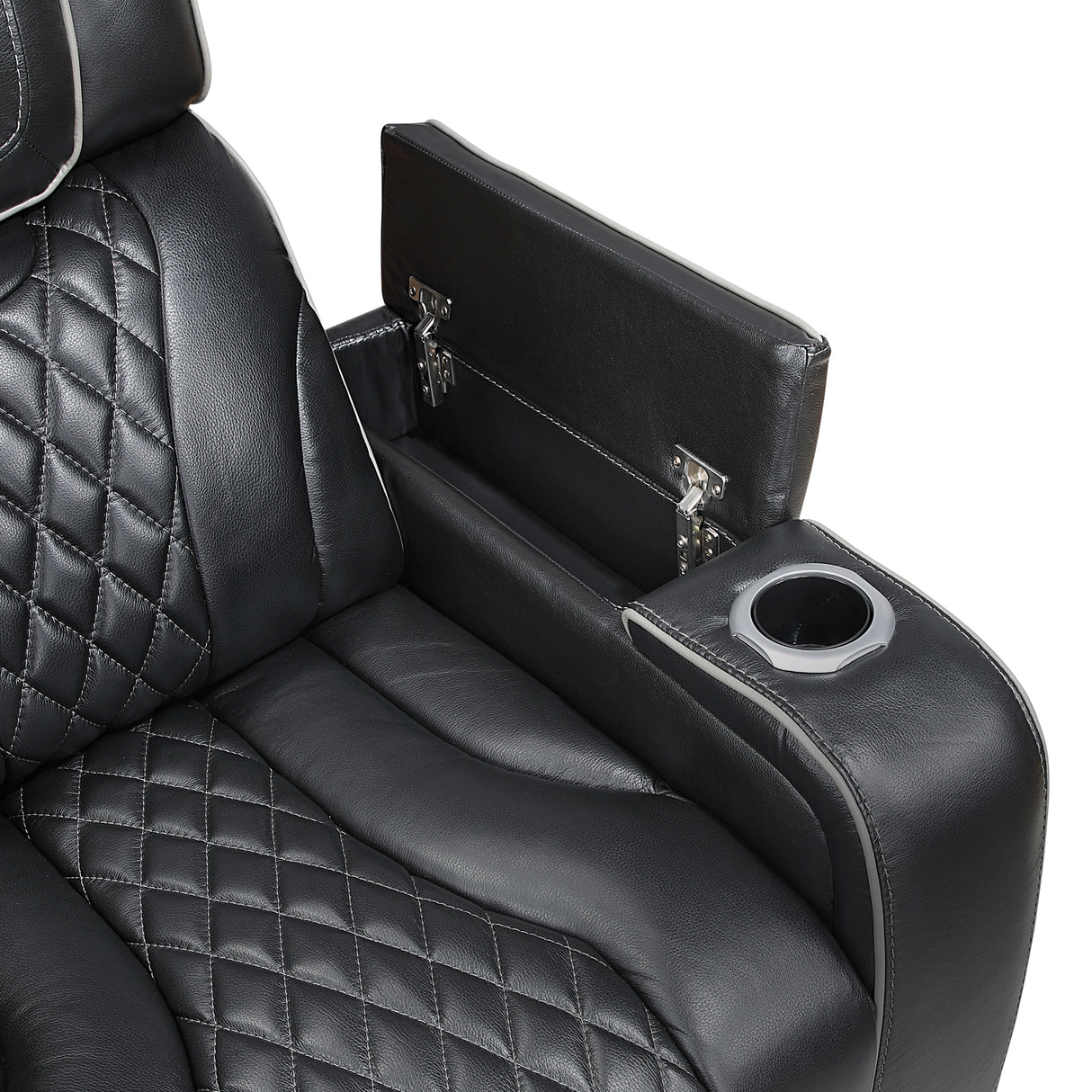 Apex Black Leather Power Double Reclining Sofa from Homelegance - Luna Furniture