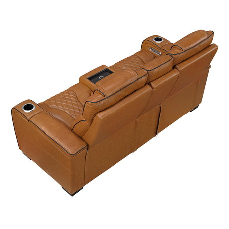 Apex Brown Leather Power Reclining Living Room Set from Homelegance - Luna Furniture