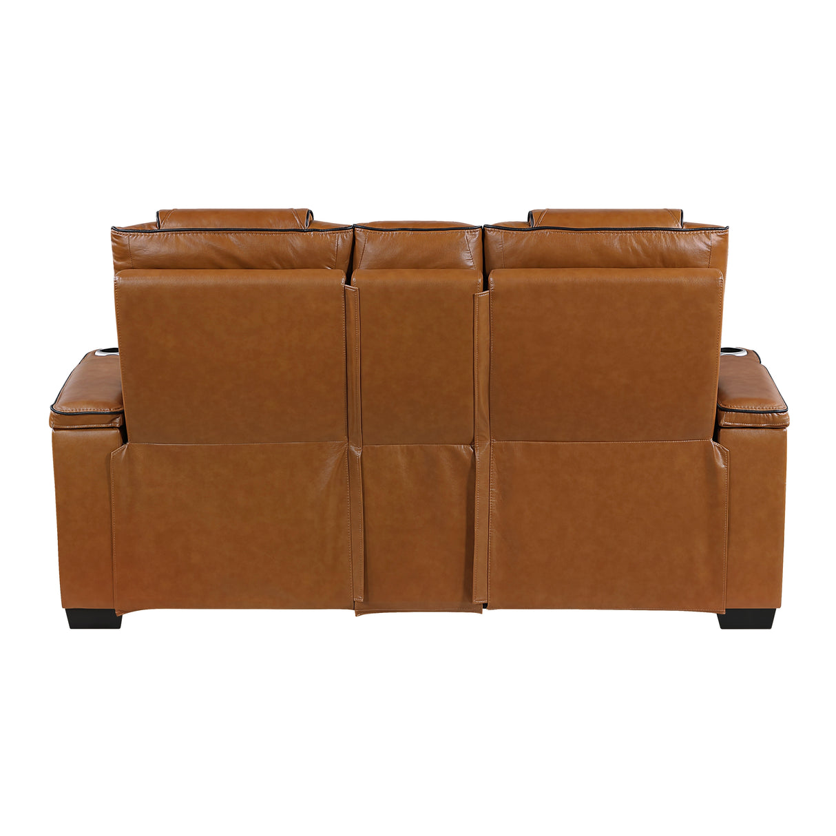 Apex Brown Leather Power Reclining Sofa and Loveseat from Homelegance - Luna Furniture