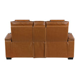 Apex Brown Leather Power Reclining Sofa and Loveseat from Homelegance - Luna Furniture