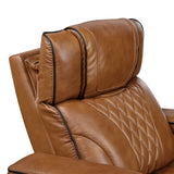 Apex Brown Leather Power Reclining Sofa and Loveseat from Homelegance - Luna Furniture