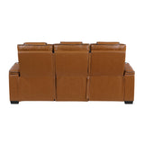 Apex Brown Leather Power Reclining Sofa and Loveseat from Homelegance - Luna Furniture