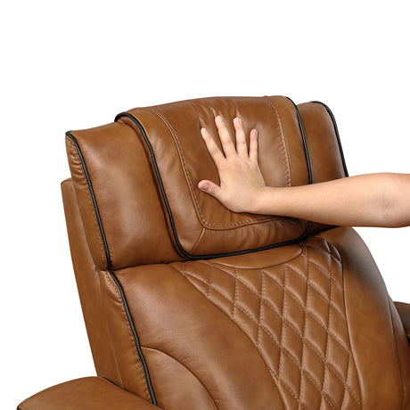 Apex Brown Leather Power Double Reclining Loveseat from Homelegance - Luna Furniture