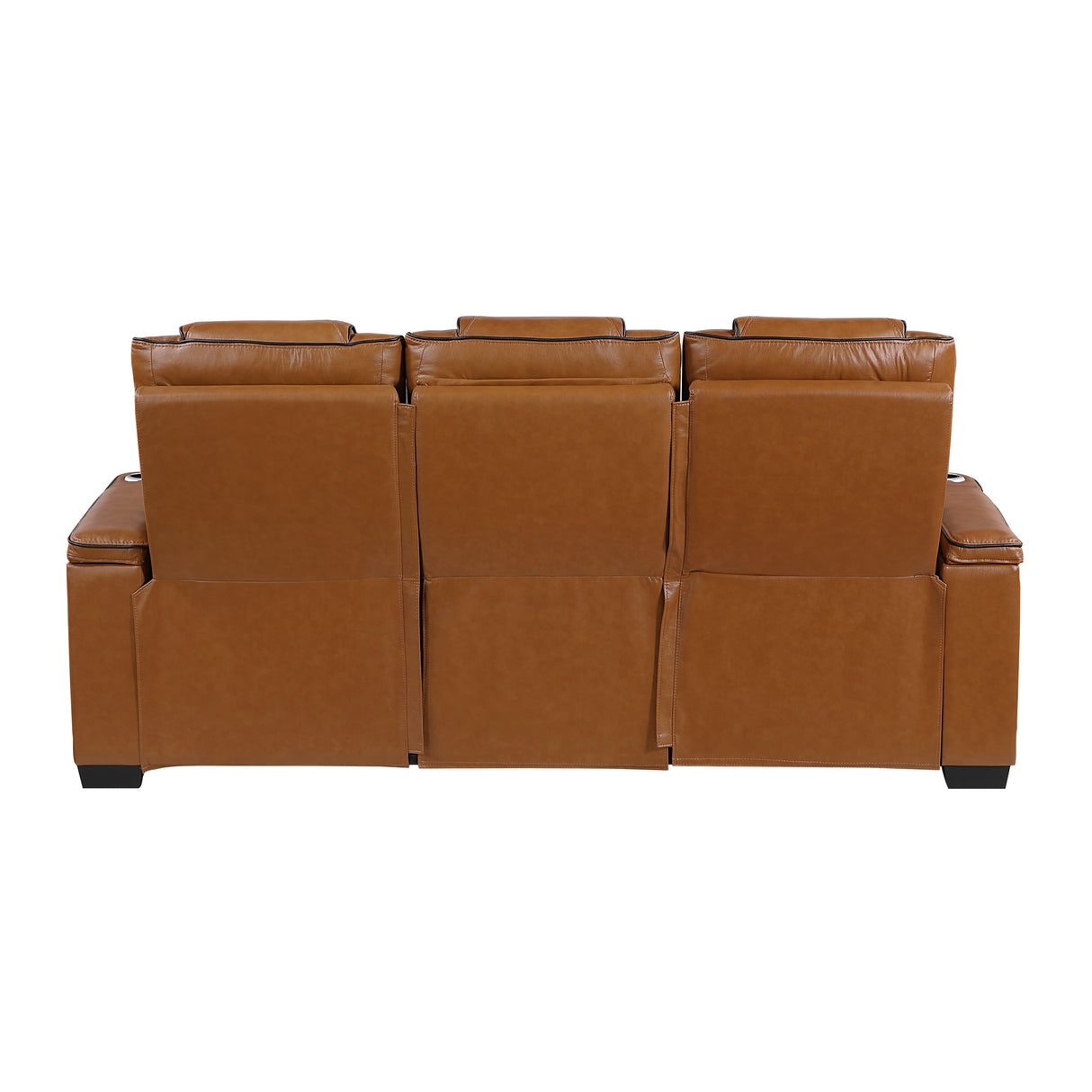 Apex Brown Leather Power Double Reclining Sofa from Homelegance - Luna Furniture