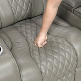 Apex Gray 3-Piece Leather Power Reclining Living Room Set from Homelegance - Luna Furniture