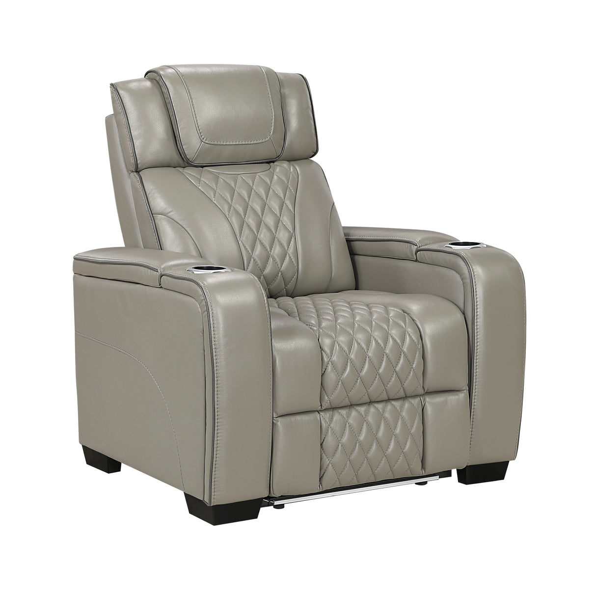 Apex Gray 3-Piece Leather Power Reclining Living Room Set from Homelegance - Luna Furniture