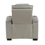 Apex Gray 3-Piece Leather Power Reclining Living Room Set from Homelegance - Luna Furniture