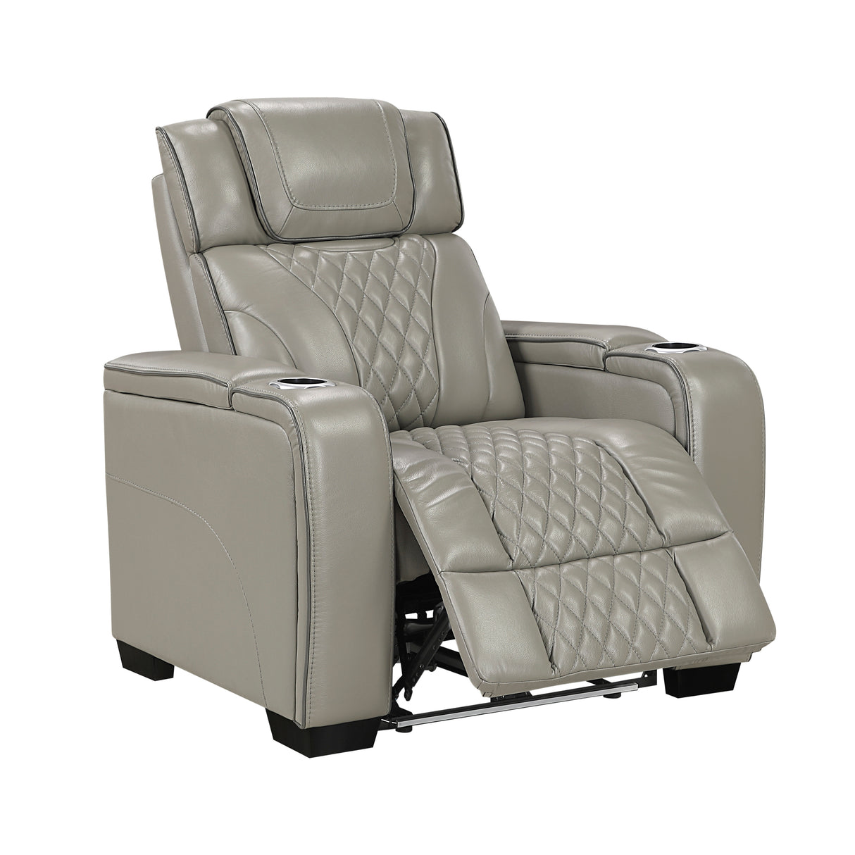 Apex Gray 3-Piece Leather Power Reclining Living Room Set from Homelegance - Luna Furniture