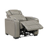 Apex Gray 3-Piece Leather Power Reclining Living Room Set from Homelegance - Luna Furniture