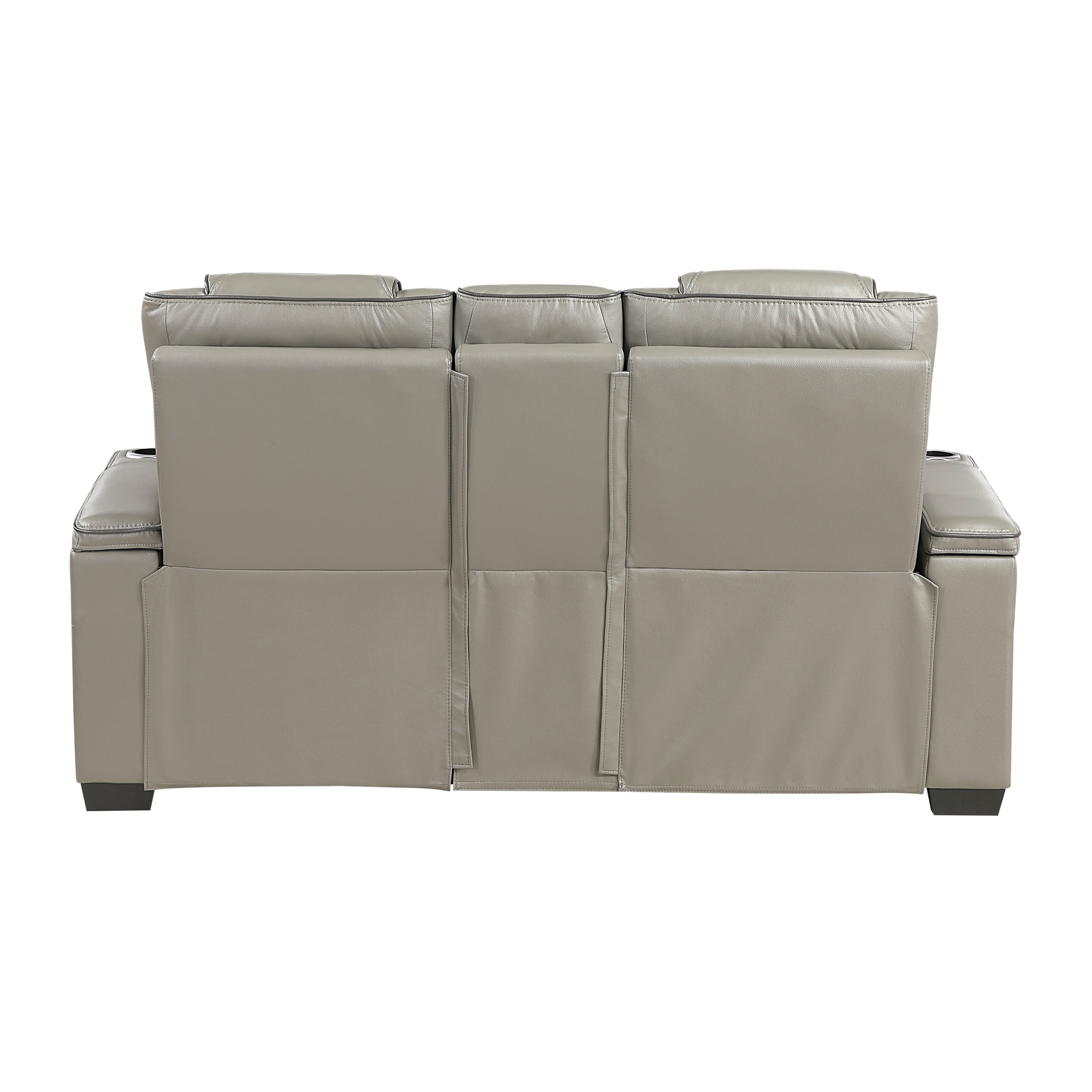 Homelegance Apex Gray 2-Piece Leather Power Reclining Living Room