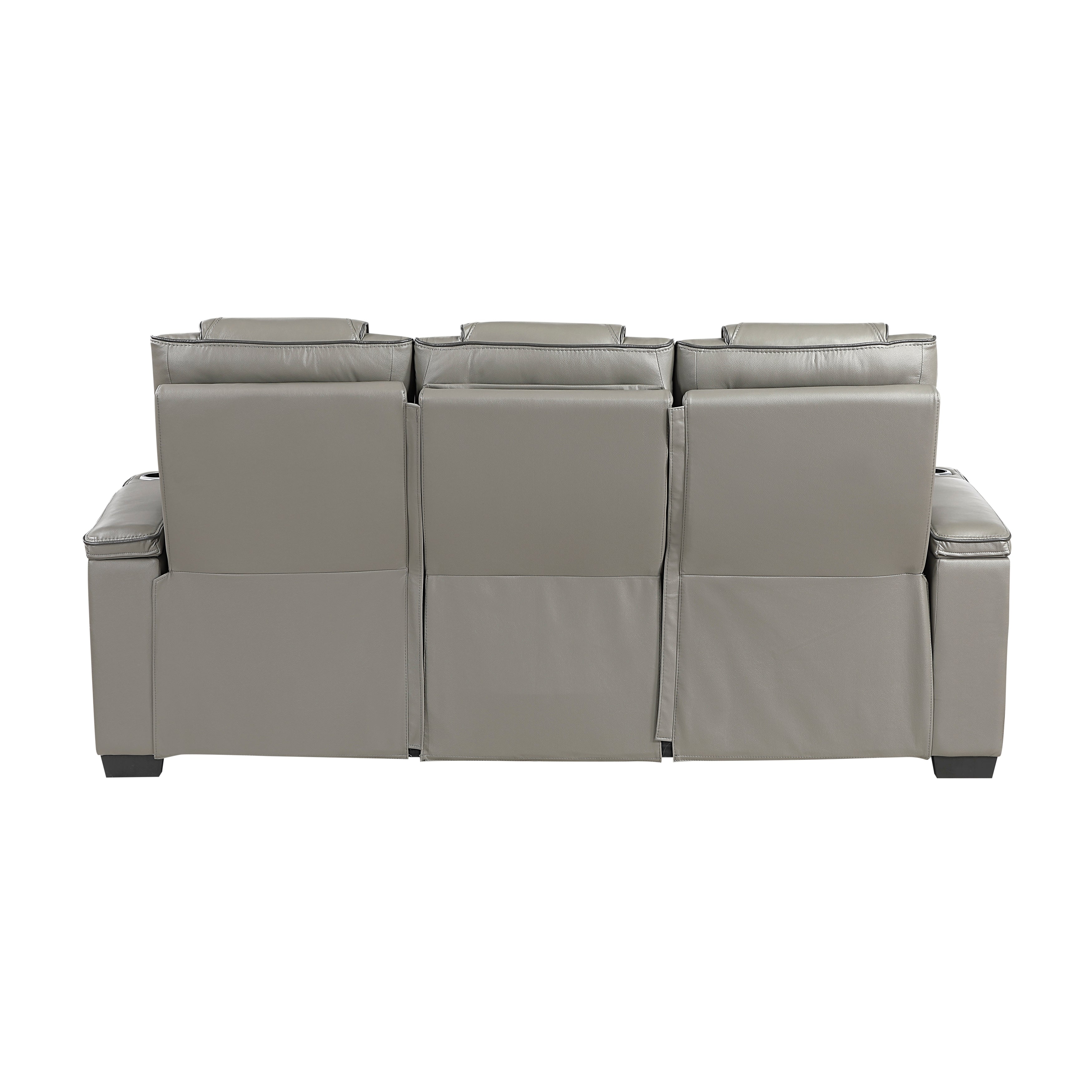 Homelegance Apex Gray 2-Piece Leather Power Reclining Living Room