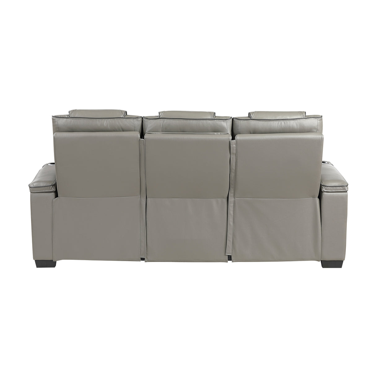 Apex Gray Leather Power Reclining Sofa and Loveseat from Homelegance - Luna Furniture