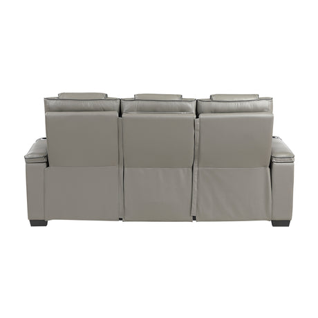 Apex Gray 2-Piece Leather Power Reclining Living Room Sets from Homelegance - Luna Furniture
