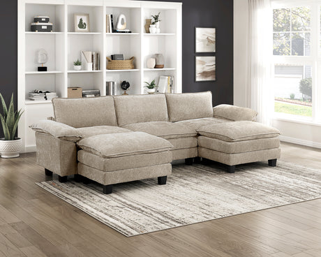 8450TPE*53ACCR (6)6-Piece Modular Sectional with Ottoman from Homelegance - Luna Furniture
