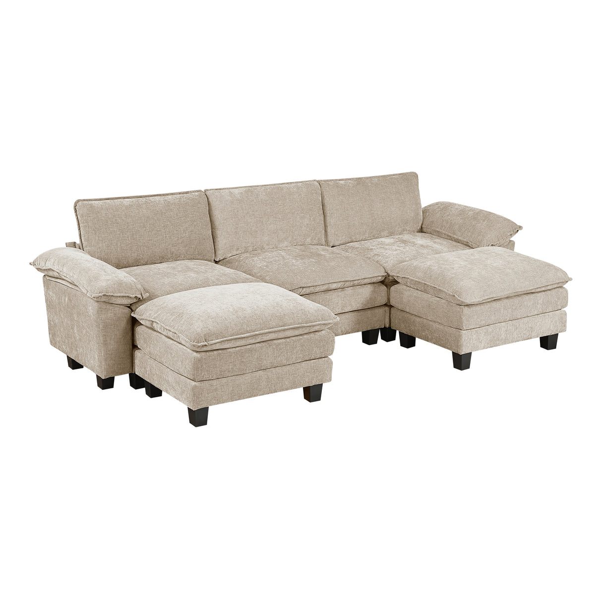 8450TPE*53ACCR (6)6-Piece Modular Sectional with Ottoman from Homelegance - Luna Furniture