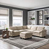 Dublin Taupe 6-Piece Modular Sectional with Ottoman from Homelegance - Luna Furniture