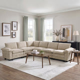 Dublin Taupe 6-Piece Modular Sectional with Ottoman from Homelegance - Luna Furniture
