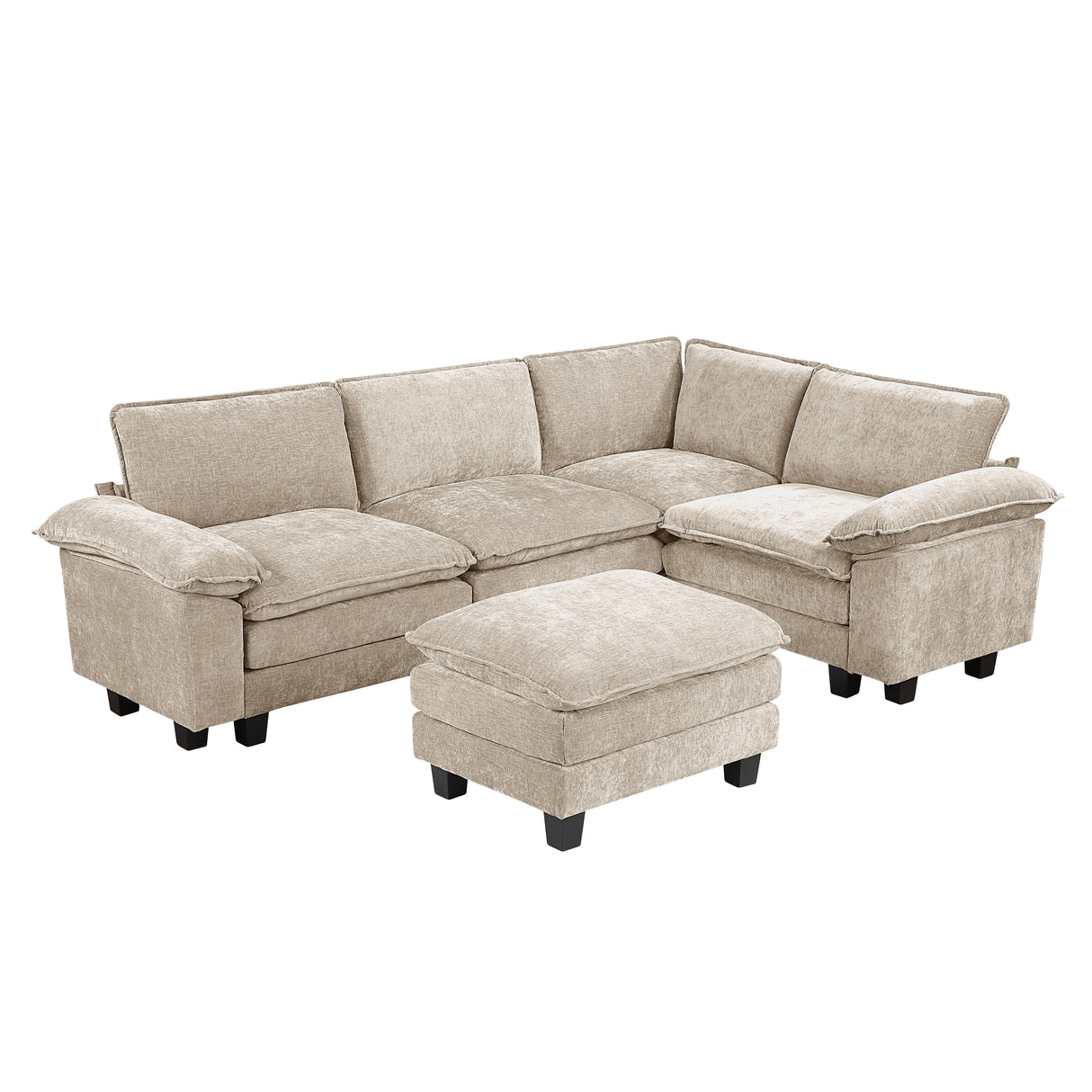 8450TPE*53ACCR (6)6-Piece Modular Sectional with Ottoman from Homelegance - Luna Furniture