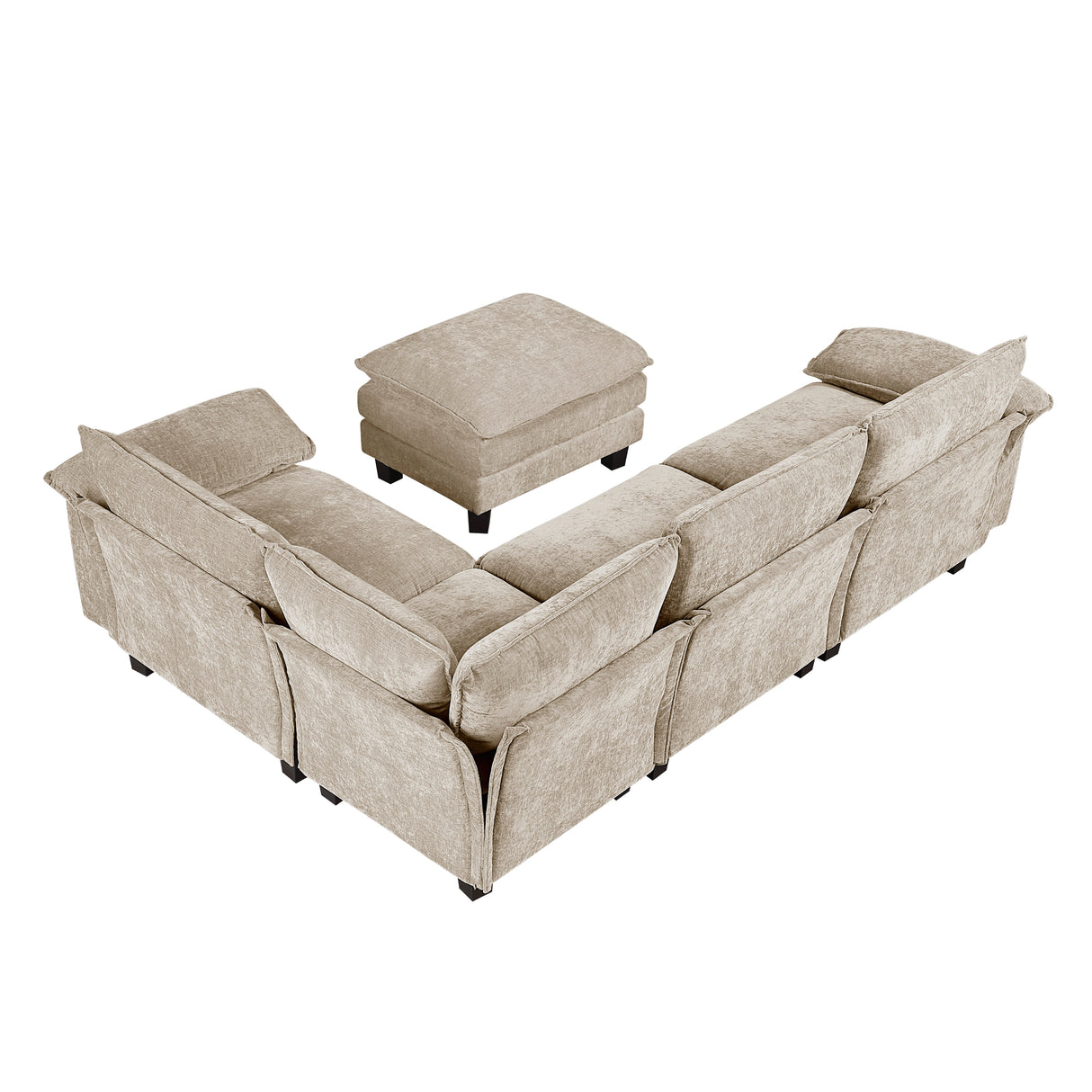 8450TPE*53ACCR (6)6-Piece Modular Sectional with Ottoman from Homelegance - Luna Furniture