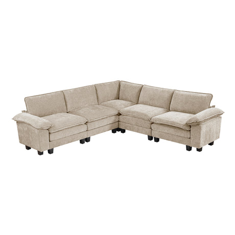 8450TPE*54ACCR (6)5-Piece Modular Sectional from Homelegance - Luna Furniture