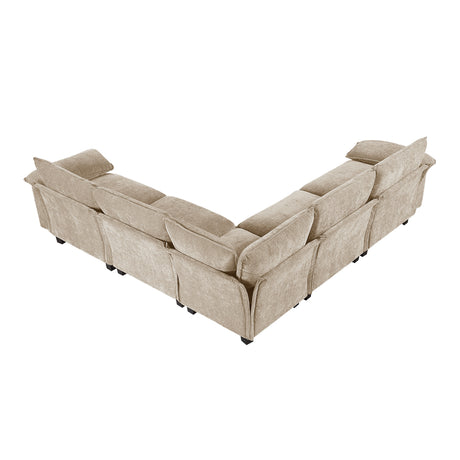 8450TPE*54ACCR (6)5-Piece Modular Sectional from Homelegance - Luna Furniture