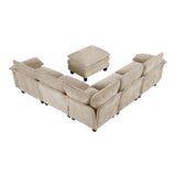 8450TPE*64ACCROT (7)6-Piece Modular Sectional with Ottoman from Homelegance - Luna Furniture