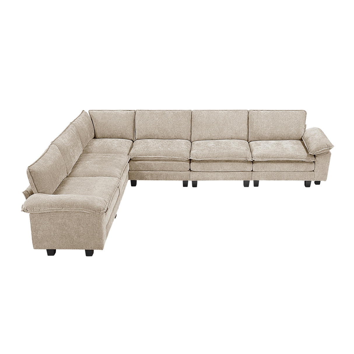 8450TPE*65ACCR (7)6-Piece Modular Sectional from Homelegance - Luna Furniture