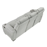 Ronan Light Gray Double Reclining Loveseat with Center Console from Homelegance - Luna Furniture