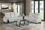 Ronan Light Gray Double Reclining Sofa from Homelegance - Luna Furniture