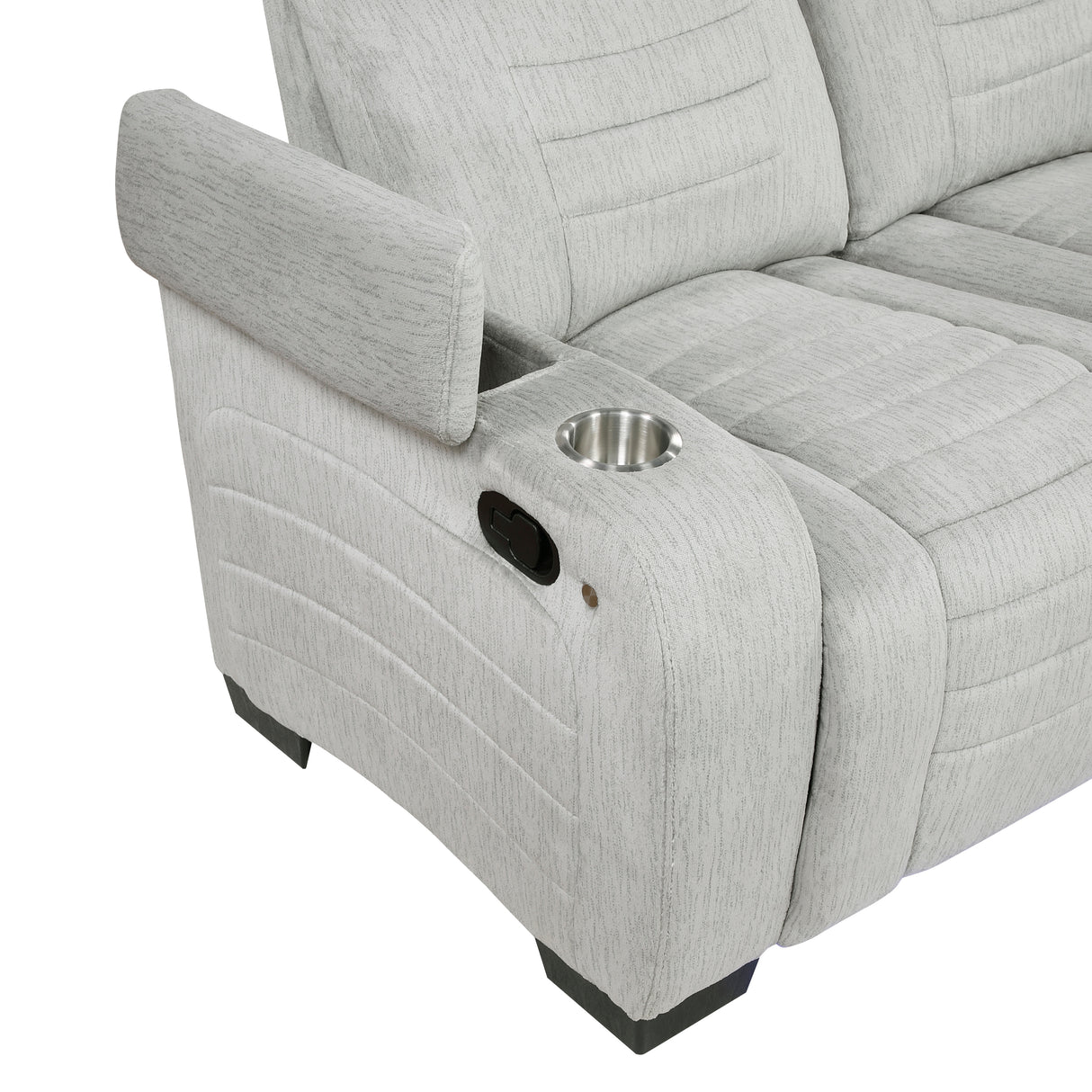 Ronan Light Gray Reclining Chair from Homelegance - Luna Furniture