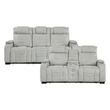 8455GRY*2 2pc Set: Sofa, Love from Homelegance - Luna Furniture
