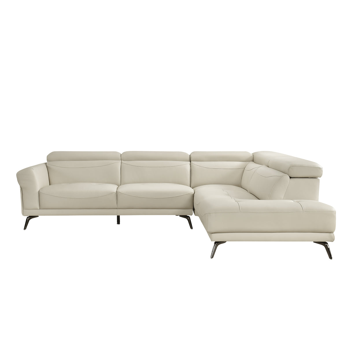 8456BEG*22LRC (2)2-Piece Sectional with Right Side Chaise from Homelegance - Luna Furniture