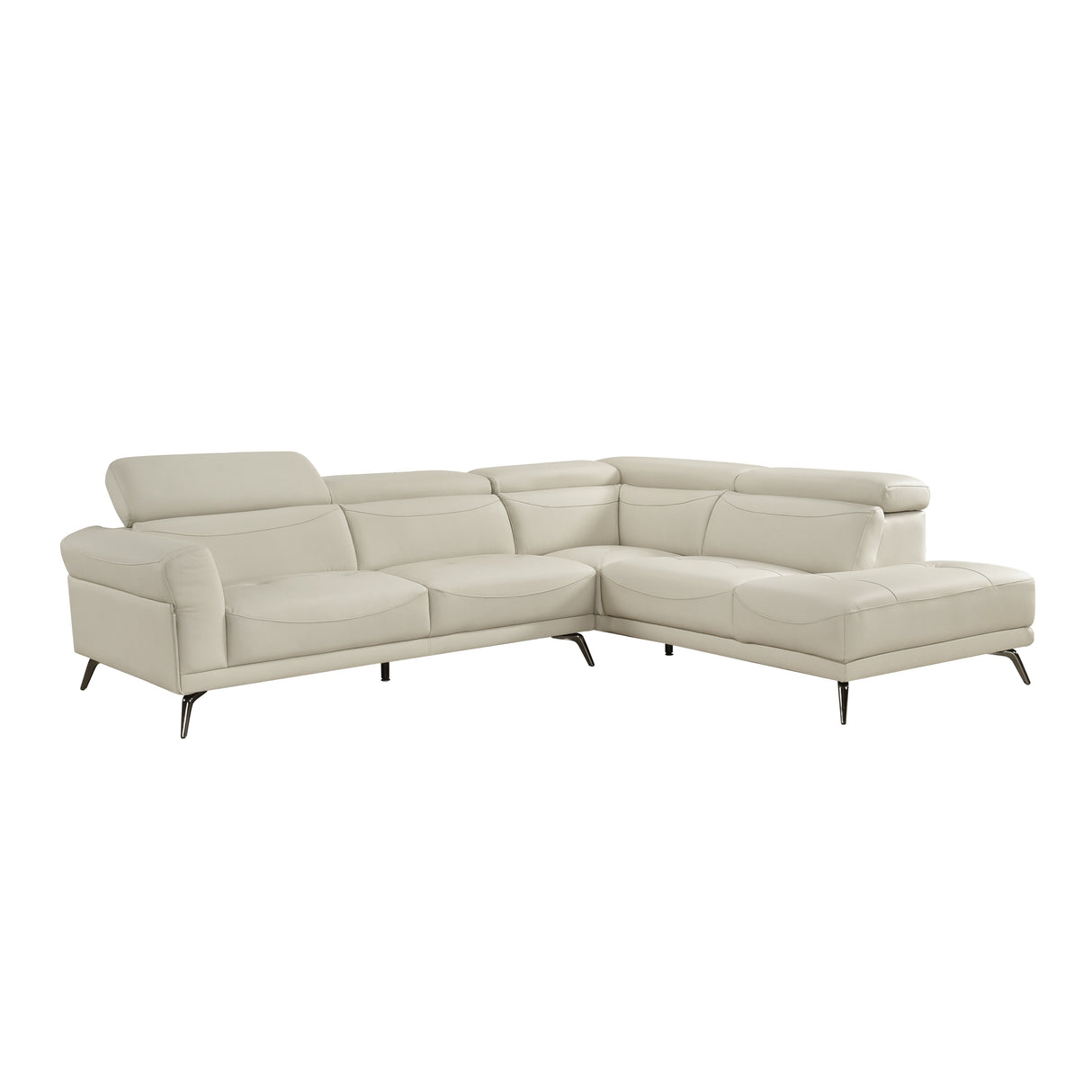 8456BEG*22LRC (2)2-Piece Sectional with Right Side Chaise from Homelegance - Luna Furniture