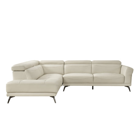 8456BEG*2LC2R (2)2-Piece Sectional with Left Side Chaise from Homelegance - Luna Furniture
