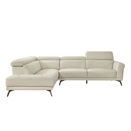 8456BEG*2LC2R (2)2-Piece Sectional with Left Side Chaise from Homelegance - Luna Furniture