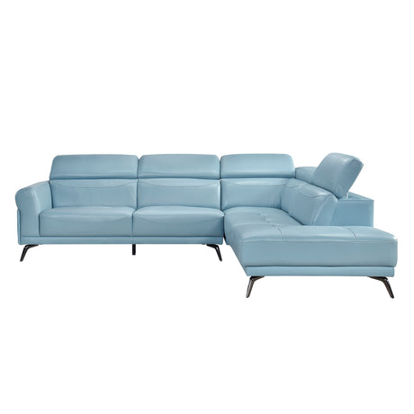 8456BUE*22LRC (2)2-Piece Sectional with Right Side Chaise from Homelegance - Luna Furniture