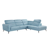 8456BUE*22LRC (2)2-Piece Sectional with Right Side Chaise from Homelegance - Luna Furniture